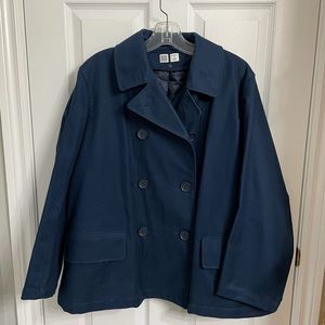 UNIQLO Cotton Peacoat with Down-lined vest.